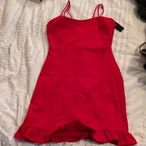 New red Lulu dress